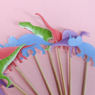 Dinosaurier-Cupcake-Topper – Packung mit 10 Stück