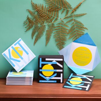 PACK DECOUVERTE KIT CYANOTYPE 🌞 Idée cadeau créatif - été arty - activité, photographie, plante, art, bleu, fleurs séchées, solaire, DIY 1