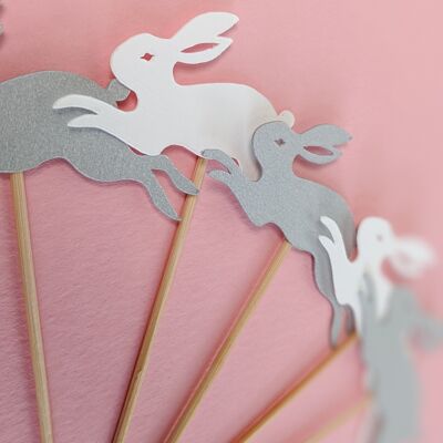 Bunny Cupcake Toppers - Pack of 10