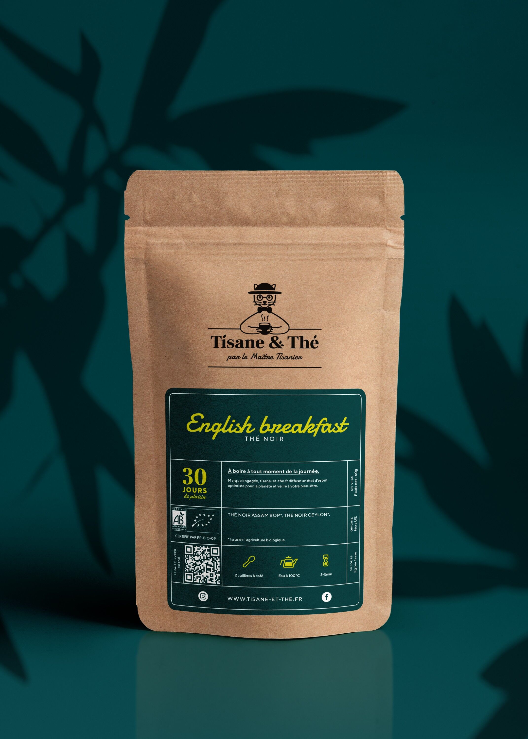 Organic "English Breakfast" Herbal Tea & Tea