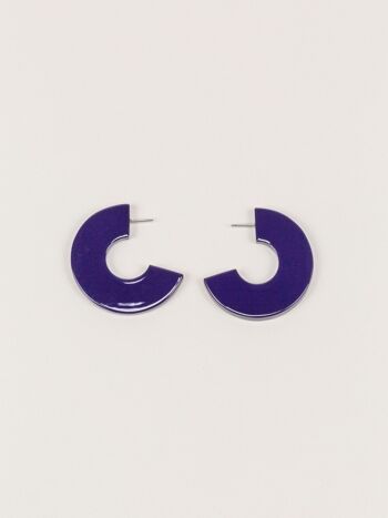 Boucles d'oreilles Ondes violet 1