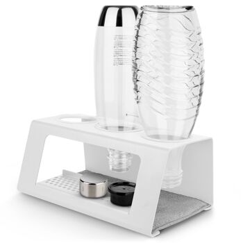 Porte-bouteille kamloopz® Premium Sodastream avec égouttoir unique - Arctic Ice 1