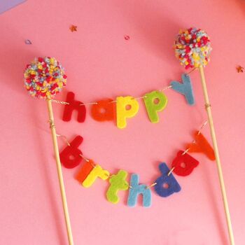 Cake topper Happy Birthday 1