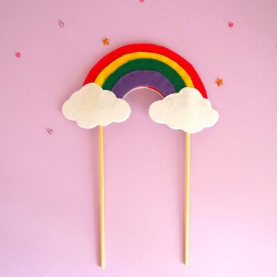 rainbow cake topper