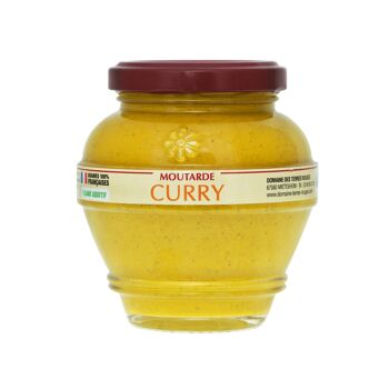 Moutarde au Curry graines françaises sans additifs 200g 1