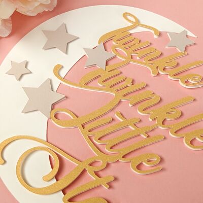 Twinkle Twinkle Little Star Cake Topper per torta luna