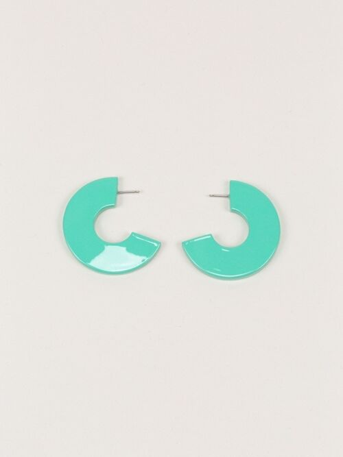 Boucles d'oreilles Ondes menthe