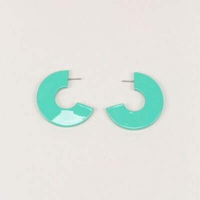 Boucles d'oreilles Ondes menthe