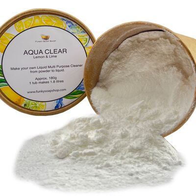 AQUA CLEAR, Powder to Liquid Allzweckreiniger, Zitrone und Limette, 180 g