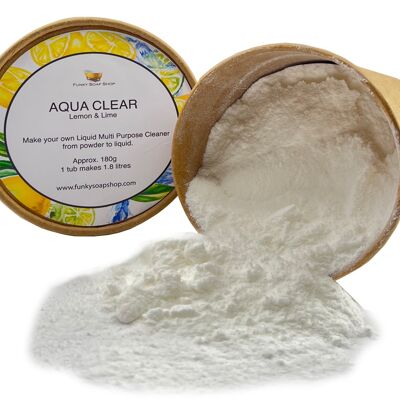 AQUA CLEAR, Powder to Liquid Allzweckreiniger, Zitrone und Limette, 180 g