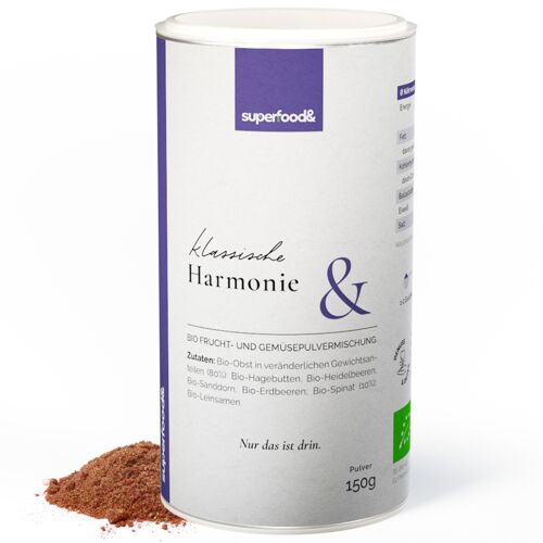 Klassische Harmonie | Superfood-Pulvermischung aus 6 heimischen Superfoods (Bio-Qualität)