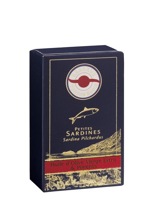 Sardines à l'Huile d'Olive Vierge Extra & Piments