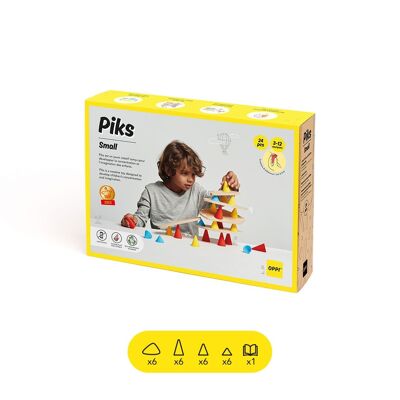 Wooden educational construction toy - Piks® Small Kit