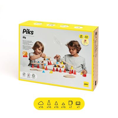 Pädagogisches Konstruktionsspielzeug aus Holz - Piks® Big Kit