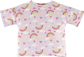 Pyjama fille -Rainbow, en rose 2