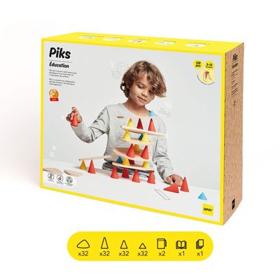 Educational Wooden Building Toy - Piks® Education Kit