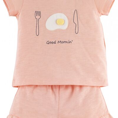 Pyjama fille - Good mornin, en rose