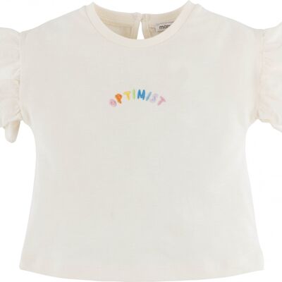 Camiseta Niña - Optimist, en color crema