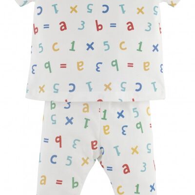 Pyjama garçon -Math, en bleu