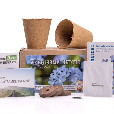 Growbro Forget-Me-Not Grow Set, haz crecer tu PROPIO SÍMBOLO DE AMOR, regalos para mejores amigos, ideas de regalos para mujeres y mucho más.