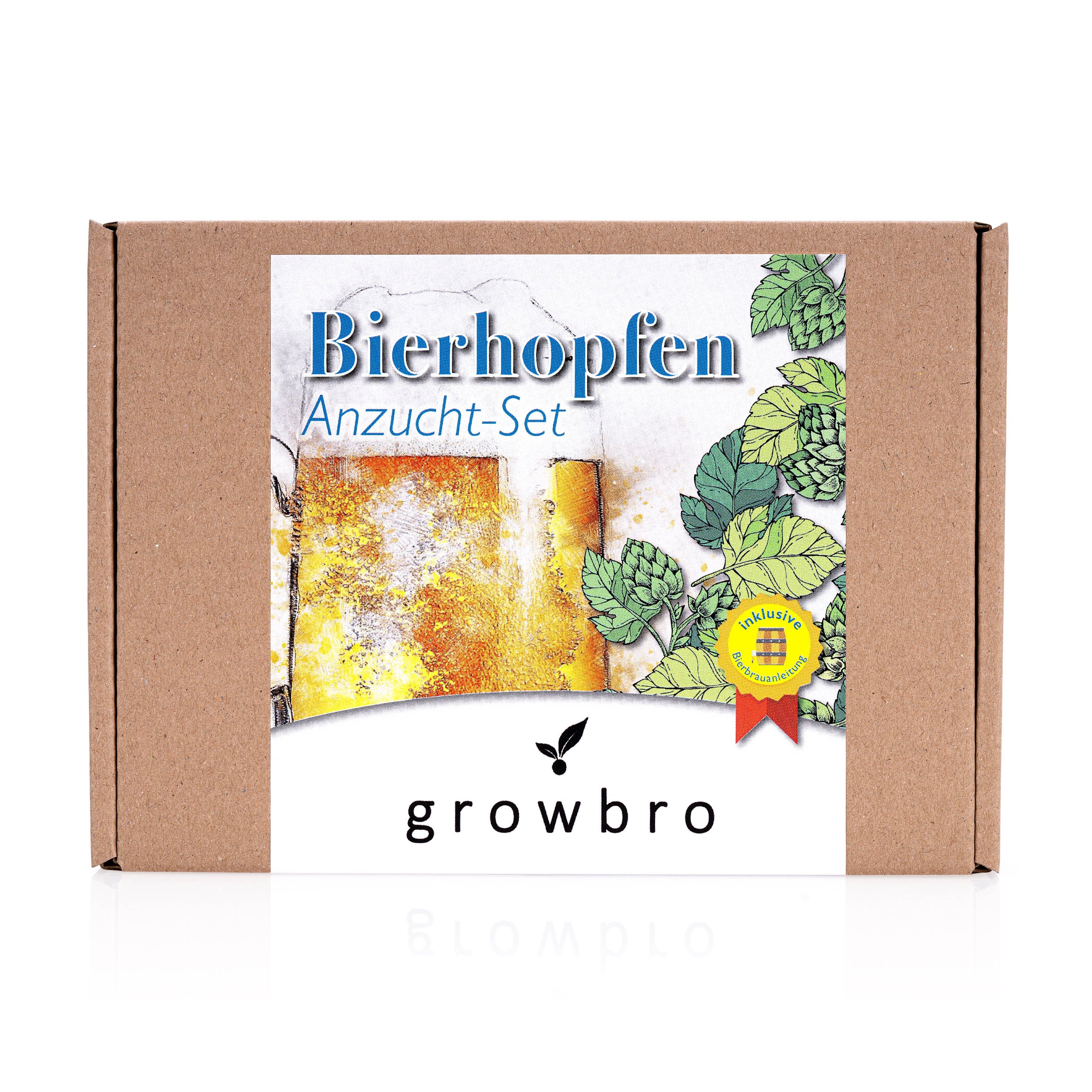 growbro Hopfen Anzuchtset, Der Weg zu deinem eigenen Bier, Geschenk für Männer, Freunde und Papa, Geburtstagsgeschenk, Gastgeschenk, Geschenke zum Grillen