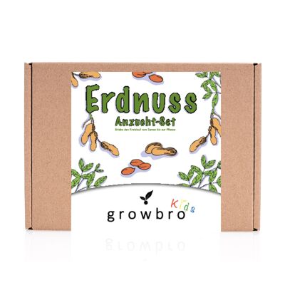 growbro kids peanut growing set, garden discovery set, researcher children, discovering nature, gift for children, children's birthday present, experiment to bring along