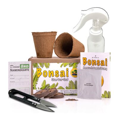 Bonsai - growbro - Set di coltivazione Wisteria con carte climatiche, coltiva il tuo fratello bonsai, regali per donne e uomini, kit di base per bonsai