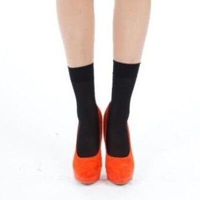 80 Denier Ankle Socks - Clearance-Black