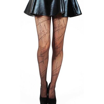 Sheer Splash Tights - Clearance-Black