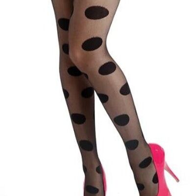 Oversized Spot Tights - Clearance-Black
