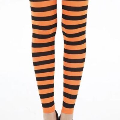 Twickers Footless Tights-Flo Orange