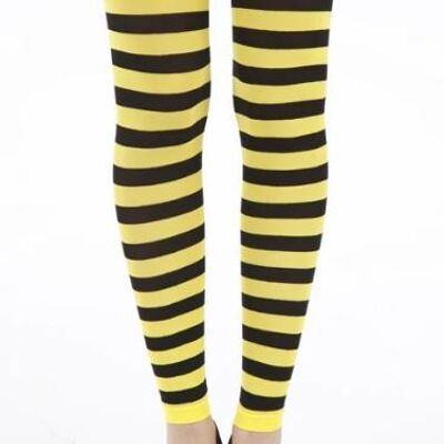 Twickers Footless Tights-Flo Yellow