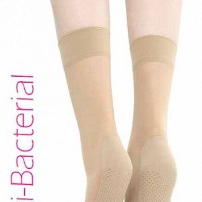 Anti Bacterial Massager Ankle Socks-Nude