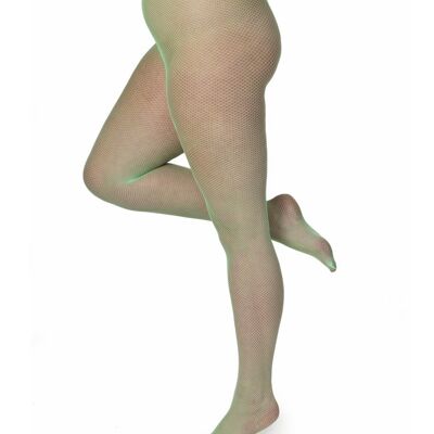 Fishnet Tights-Flo Green