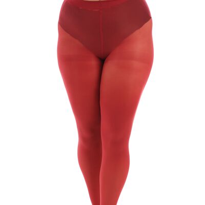 50 Denier Opaque Tights-Maroon Red