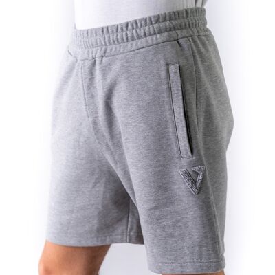 Men jogger shorts Light Grey Melange