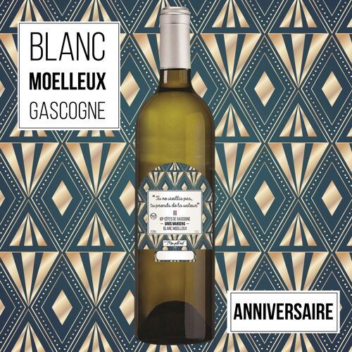 "Joyeux Anniversaire" Édition Art Déco - IGP - Côtes de Gascogne Grand manseng vin blanc moelleux 75cl