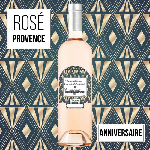 "Joyeux Anniversaire" Édition Art Déco - IGP Méditérrannée ROSE 75cl