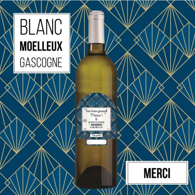 "Merci" Art Deco Edition - IGP - Côtes de Gascogne Grand Manseng Süßes Weiß 75cl