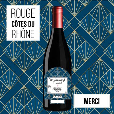 "Merci" Art Deco Edition - AOP Côtes du Rhône RED 75cl