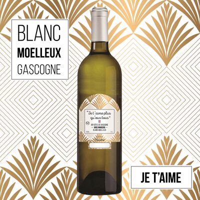 "I love you" Art Deco Edition - IGP - Côtes de Gascogne Grand manseng sweet white 75cl