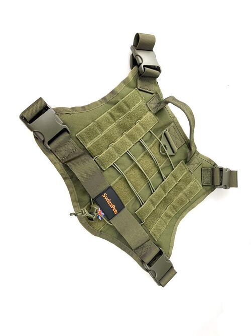 Swizzpets™ adjustable tactical dog harness with handle (army green) large