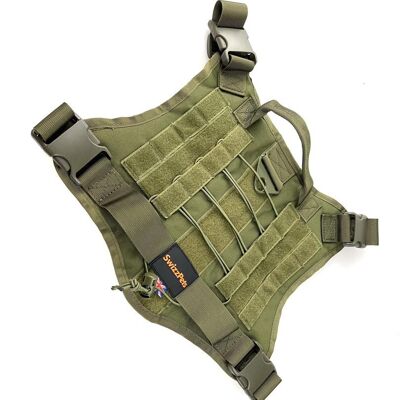 Swizzpets™ adjustable tactical dog harness with handle (army green) large