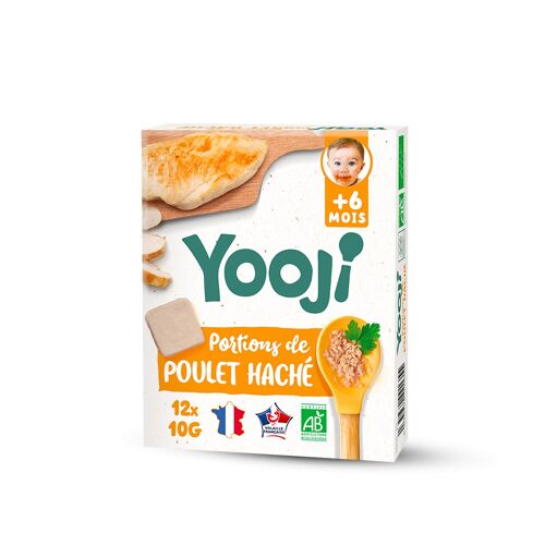 Portion de Poulet bio haché, à partir de 6 mois