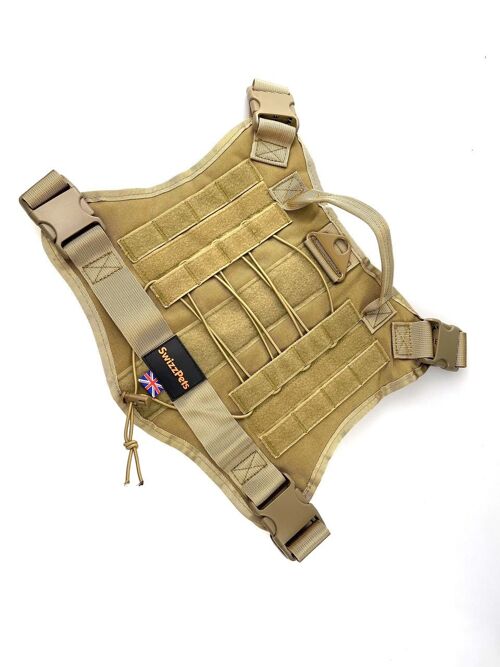 Swizzpets™ adjustable tactical dog harness with handle (dessert sand) large