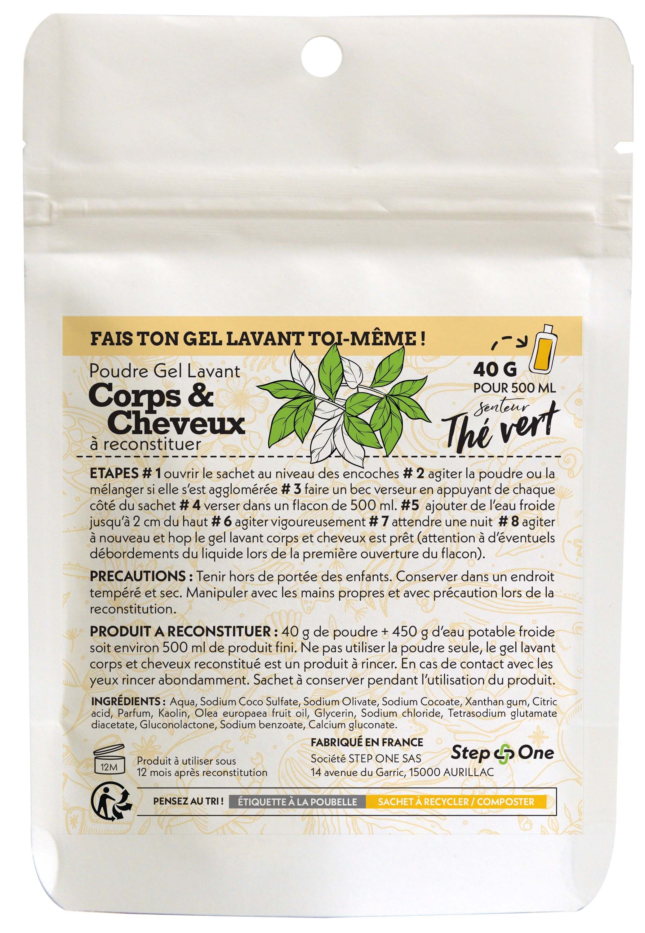 Dose 40 g Corpo e capelli al profumo di tè verde