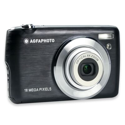 AGFA PHOTO Realishot DC8200 - Fotocamera digitale
 Videocamera compatta (18MP, Video Full HD, Schermo LCD da 2,7'',
 Zoom ottico 8X, batteria al litio e scheda SD da 16 GB) Nero