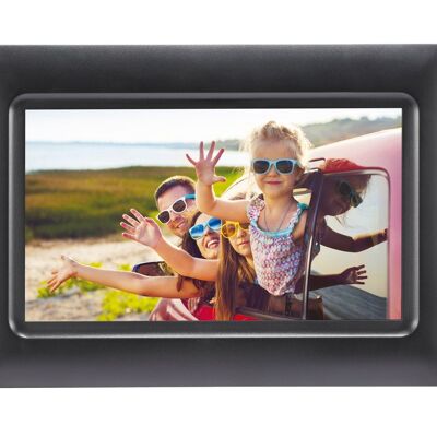 "AGFA PHOTO Realiview APF700 – Digital Photo Frame
7 Inch (1024x600 LED, Photo Display,
 Clock, Calendar, Programmable) Black

"