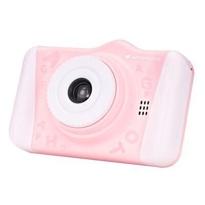 "AGFA FOTO Realikids
Cámara 2 - Cámara
Digital para Niños (Foto, Video, Pantalla LCD 3.5’’,
filtros de fotos, modo Selfie, batería de litio) rosa
"