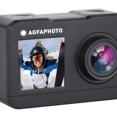 AGFA PHOTO Realimove AC7000 – Kamera
30 m wasserdichte digitale Action-Kamera (echte 2,7 K, 16 MP, Dual
LCD-Bildschirm, Lithiumbatterie, 10 Zubehörteile enthalten, WLAN) Schwarz